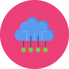 Cloud Networking icon vector image. Can be used for Cloud Computing.