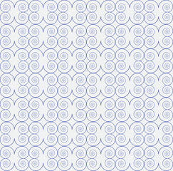 Motif géométrique à base de spirales bleues sur du papier dessin