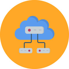 Cloud Storage icon vector image. Can be used for Cloud Computing.