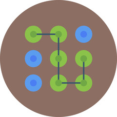Pattern Lock icon vector image. Can be used for Security.