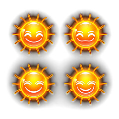 Fototapeta premium Cute Neon Light Icons: Playful and Vibrant Designs for a Charming Digital Experience