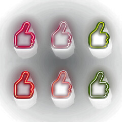 Cute Neon Light Icons: Playful and Vibrant Designs for a Charming Digital Experience