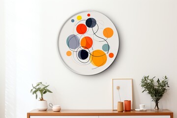 Immerse yourself in the engaging charm of this dynamic abstract line doodle circle