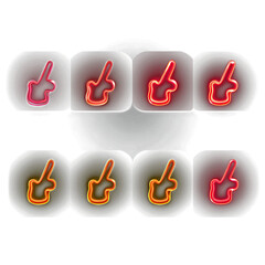 Cute Neon Light Icons: Playful and Vibrant Designs for a Charming Digital Experience