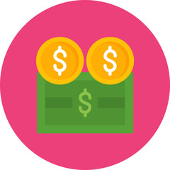 Cash and Coins icon vector image. Can be used for Web Marketing.