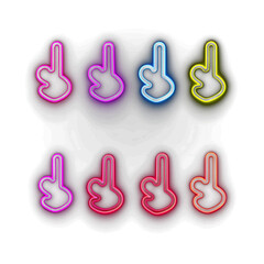 Cute Neon Light Icons: Playful and Vibrant Designs for a Charming Digital Experience