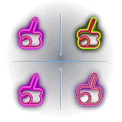 Cute Neon Light Icons: Playful and Vibrant Designs for a Charming Digital Experience