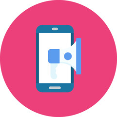 Mobile Marketing icon vector image. Can be used for Web Marketing.