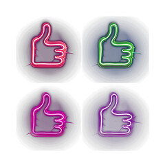 Cute Neon Light Icons: Playful and Vibrant Designs for a Charming Digital Experience