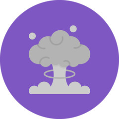 Nuclear Explosion icon vector image. Can be used for Pollution.