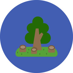 Deforestation icon vector image. Can be used for Pollution.