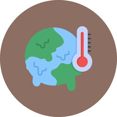 Global Warming icon vector image. Can be used for Pollution.