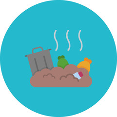 Landfill icon vector image. Can be used for Pollution.