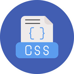 Css File icon vector image. Can be used for Computer Programming.