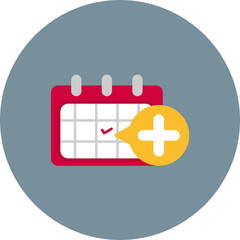 Fototapeta premium Medical Appointment icon vector image. Can be used for Time and Date.