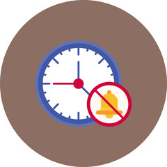 Mute Alarm Clock icon vector image. Can be used for Time and Date.