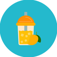 Mango Juice icon vector image. Can be used for Beverages.