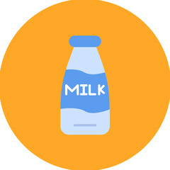 Milk Bottle icon vector image. Can be used for Beverages.