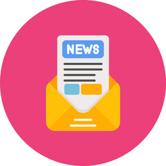 Newsletter icon vector image. Can be used for Marketing.