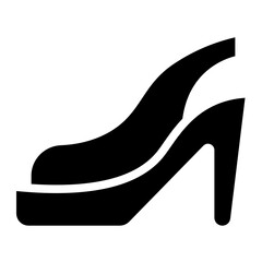 woman shoes glyph 