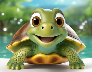 cartoon smiling turtle