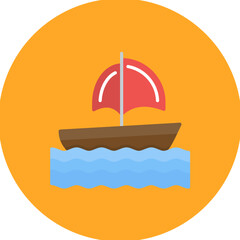 Sailing icon vector image. Can be used for Olympics.