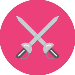 Fencing icon vector image. Can be used for Olympics.