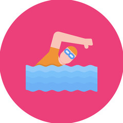 Swimming icon vector image. Can be used for Olympics.