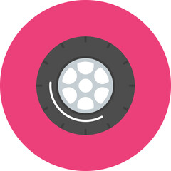 Tire icon vector image. Can be used for Auto Racing.