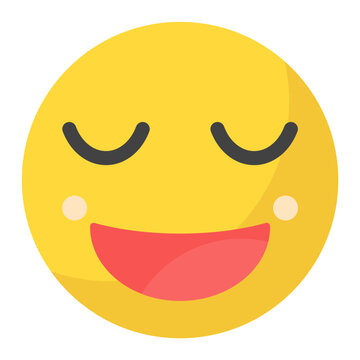 Smiling Face with Smiling Eyes icon vector image. Can be used for Emoji.