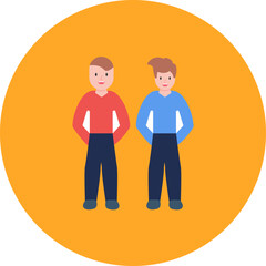 Friends Standing icon vector image. Can be used for Housekeeping.