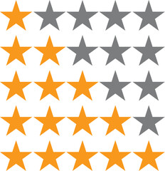 Obraz premium Rating icon symbol, five star 