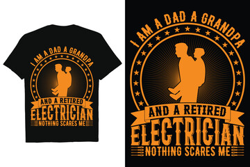 Electrician Vector T -shirt Design Art