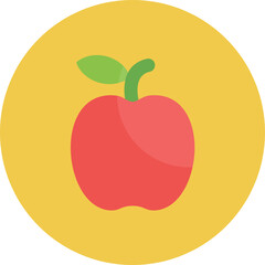Apple icon vector image. Can be used for Morning and Breakfast.