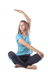 young woman doing yoga