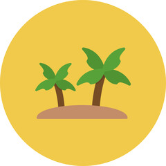 Palm Island icon vector image. Can be used for Dubai.