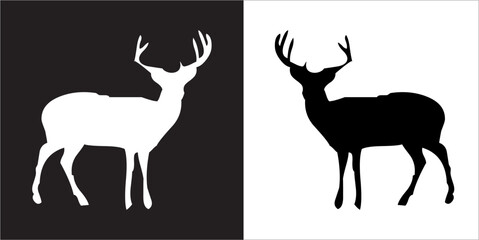 llustration vector graphics of deer icon