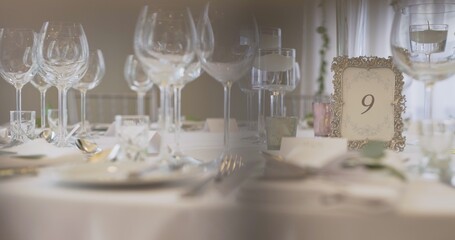 decorated table for wedding dinner