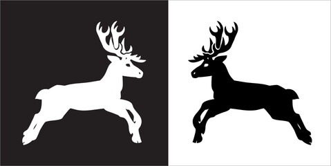 llustration vector graphics of deer icon