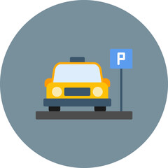 Parking icon vector image. Can be used for Map and Navigation.