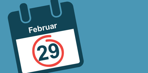 29 february in the leap year calendar vector illustration EPS10