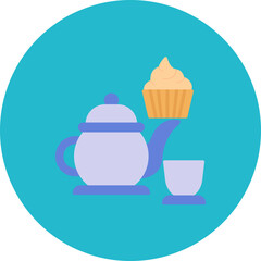 Afternoon Tea icon vector image. Can be used for World Cuisine.
