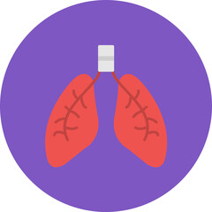 Lungs icon vector image. Can be used for Medicine.