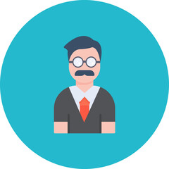 Male Professor icon vector image. Can be used for Learning.