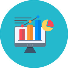 Data Visualization icon vector image. Can be used for Data Analytics.