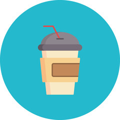 Milkshake icon vector image. Can be used for Coffee Shop.