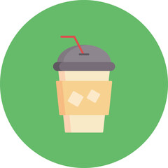 Iced Coffee icon vector image. Can be used for Coffee Shop.