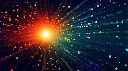 Fototapeta premium Glitter lights background banner. Colorful abstract background with glitter