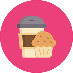 Coffee Muffin icon vector image. Can be used for Coffee Shop.