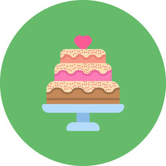 Cake icon vector image. Can be used for Coffee Shop.